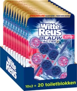 Witte Reus Blauw Actief Toiletblok - Bloesem - WC Blokjes Voordeelverpakking - 20 Stuks -Schoonmaakmiddelen Winkel 1020x1200