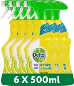 Dettol - Power & Fresh - Allesreinger Spray - Citrus - 6 X 500 Ml -Schoonmaakmiddelen Winkel 1021x1200 1