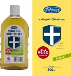 Dr Johnsons Ontsmettingsmiddel - 6 X 500ml Voordeelverpakking - Dettol Antiseptic Alternatief 8 Dr Johnsons Ontsmettingsmiddel - 6 X 500ml Voordeelverpakking - Dettol Antiseptic Alternatief -Schoonmaakmiddelen Winkel 1124x1200