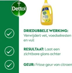 Dettol - Power & Fresh - Allesreiniger - Citrus - 3 X 4 Liter -Schoonmaakmiddelen Winkel 1175x1200