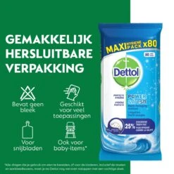 Dettol - Power & Fresh - Schoonmaakdoekjes - Oceaanfris - 4 X 80 Doekjes -Schoonmaakmiddelen Winkel 1196x1200