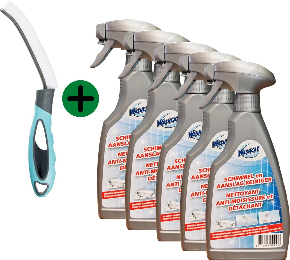 Krachtige Schimmelreiniger | Schimmel Verwijderaar | Geschikt Voor Tegel-, Siliconenvoegen, Stucwerk & Badkamer | 5x 500 Ml | Tijdelijk Met Gratis Voegenborstel 3 Krachtige Schimmelreiniger | Schimmel Verwijderaar | Geschikt Voor Tegel-, Siliconenvoegen, Stucwerk & Badkamer | 5x 500 Ml | Tijdelijk Met Gratis Voegenborstel