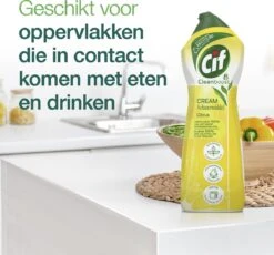 Cif CleanBoost Cream Citroen Schuurmiddel - 8 X 750 Ml - Voordeelverpakking -Schoonmaakmiddelen Winkel 1200x1118