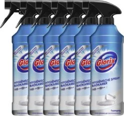 Glorix Hygiënische Badkamer Foamspray - 6 X 500 Ml - Voordeelverpakking -Schoonmaakmiddelen Winkel 1200x1124