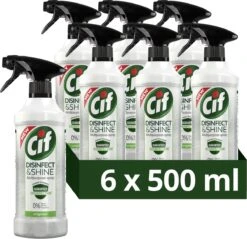 Cif Disinfect & Shine Original Desinfectie Spray - 6 X 500 Ml - Voordeelverpakking