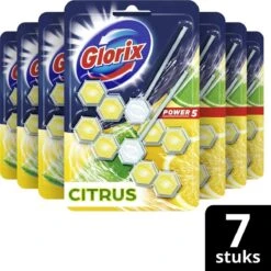 Glorix Power 5 Toiletblokken - Citroen - 7 X 2 Stuks - Voordeelverpakking -Schoonmaakmiddelen Winkel 1200x1198 10
