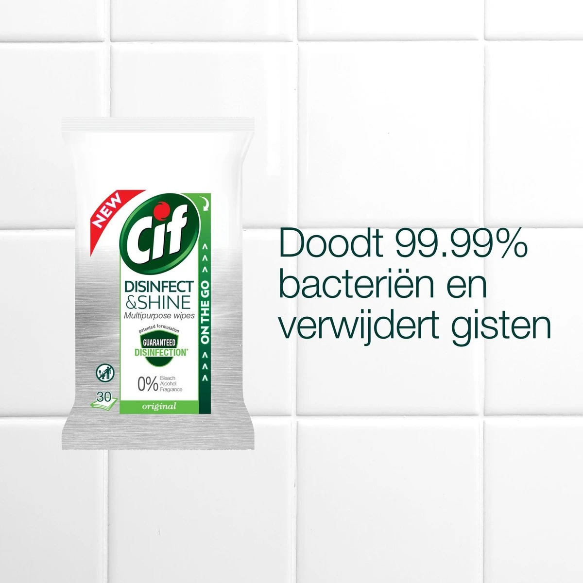 Cif Disinfect & Shine Wipes Original Desinfectie Schoonmaakdoekjes - 12 X 30 Doekjes - Voordeelverpakking 13 Cif Disinfect & Shine Wipes Original Desinfectie Schoonmaakdoekjes - 12 X 30 Doekjes - Voordeelverpakking - Afbeelding 11