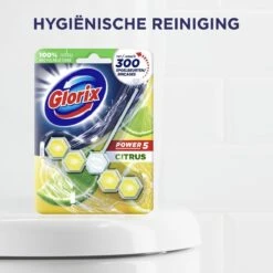 Glorix Power 5 Toiletblokken - Citroen - 9 Stuks - Voordeelverpakking -Schoonmaakmiddelen Winkel 1200x1200 337