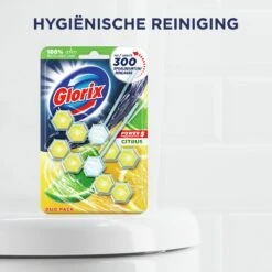 Glorix Power 5 Toiletblokken - Citroen - 7 X 2 Stuks - Voordeelverpakking -Schoonmaakmiddelen Winkel 1200x1200 400