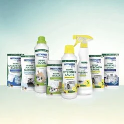 HEITMANN Pure Ontkalker- Citroenzuur Ontkalker, Natuurvriendelijke Kalkreiniger Voor Een Hygiënische Reiniging - Poeder, 1x 350 G -Schoonmaakmiddelen Winkel 1200x1200 60
