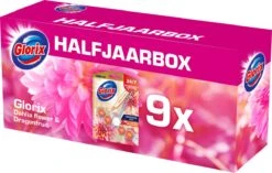 Glorix Aroma Lux Dahlia Flower & Dragonfruit - 9 Toiletblokken - Halfjaarbox - Voordeelverpakking -Schoonmaakmiddelen Winkel 1200x761