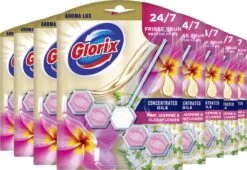 Glorix Aroma Lux Pink Jasmine & Elderflower Toiletblokken - 9 Stuks - Voordeelverpakking -Schoonmaakmiddelen Winkel 1200x827