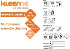 Schoonmaakdoekjes - Ontsmettingsdoekjes - Desinfectiedoekjes - Desinfectie Doekjes - KleenMe - Alcohol Doekjes - Alcoholdoekjes - Allesreiniger Zachte Antibacteriële Alcohol Wipes- 100 Doekjes - Met Dispenser - 70% Alcohol - 185 X 110mm -Schoonmaakmiddelen Winkel 1200x846