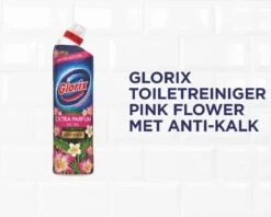 Glorix WC Powergel Toiletreiniger Pink Flower - 6 X 750 Ml - Voordeelverpakking -Schoonmaakmiddelen Winkel 1200x961