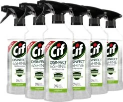 Cif Disinfect & Shine Original Desinfectie Spray - 6 X 500 Ml - Voordeelverpakking -Schoonmaakmiddelen Winkel 1200x998