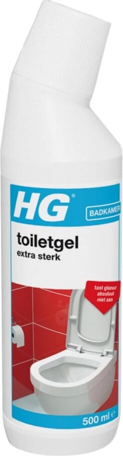HG Toiletgel Extra Sterk - 500ml - Verwijdert De Hardnekkigste Aanslag - Tast Niet Glazuur, Roestvrijstaal En Chroom Niet Aan - Biologisch Afbreekbaar -Schoonmaakmiddelen Winkel 326x1200 1