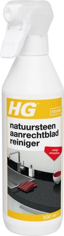 HG Natuurstenen Aanrechtbladreiniger - 500ml - Veilig In Gebruik - Streeploos Schoon - Dagelijkse Reiniging -Schoonmaakmiddelen Winkel 329x1200 3