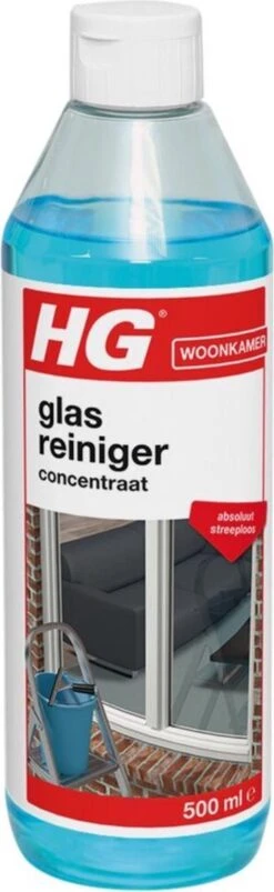 HG Glasreiniger Concentraat - 500ml - Reinigt Streeploos - De Keuze Van Professionele Glazenwassers -Schoonmaakmiddelen Winkel 369x1200