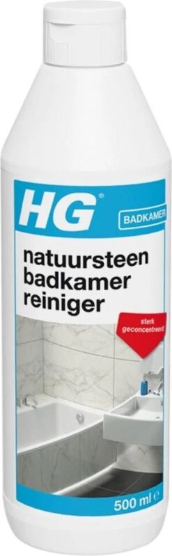 HG Natuursteen Badkamer Reiniger - 500ml - Ook Voor Marmer - Verwijdert Veilig Hardnekkig Vuil -Schoonmaakmiddelen Winkel 371x1200