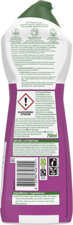 Cif CleanBoost Cream Pink Schuurmiddel - 8 X 750 Ml - Voordeelverpakking -Schoonmaakmiddelen Winkel 390x1200 2
