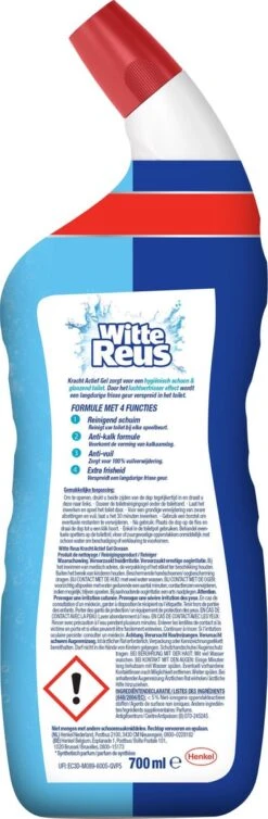 Witte Reus Toiletreiniger - Kracht Actief Gel Oceaan - Voordeelverpakking 10 X 700ml -Schoonmaakmiddelen Winkel 393x1200 3