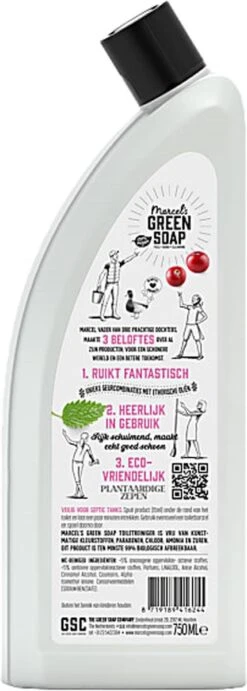 Marcel's Green Soap Toiletreiniger Patchouli & Cranberry - 750 Ml -Schoonmaakmiddelen Winkel 429x1200 1