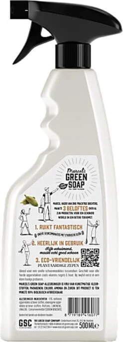 Marcel's Green Soap Allesreiniger Spray - Sandelhout & Kardemom - 500ML -Schoonmaakmiddelen Winkel 433x1200