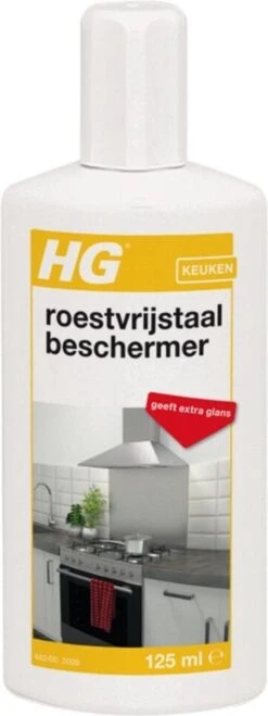 HG Roestvrijstaal Beschermer - 125ml - Snel En Eenvoudig - Laat RVS Weer Glanzen -Schoonmaakmiddelen Winkel 450x1200