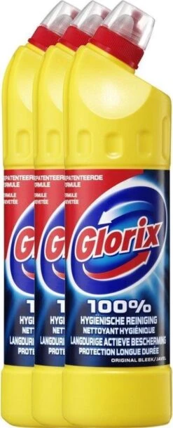Glorix Original - 3 X 750 Ml - Bleek -Schoonmaakmiddelen Winkel 487x1200