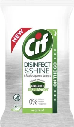 Cif Disinfect & Shine Wipes Original Desinfectie Schoonmaakdoekjes - 12 X 30 Doekjes - Voordeelverpakking 27 Cif Disinfect & Shine Wipes Original Desinfectie Schoonmaakdoekjes - 12 X 30 Doekjes - Voordeelverpakking -Schoonmaakmiddelen Winkel 697x1200 1