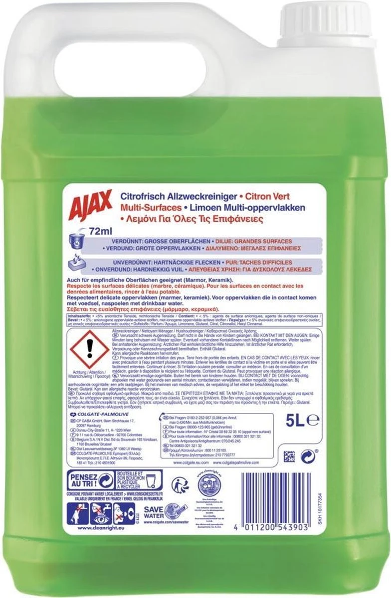 Ajax Allesreiniger Limoen Fris 4 Ajax Allesreiniger Limoen Fris - Afbeelding 2