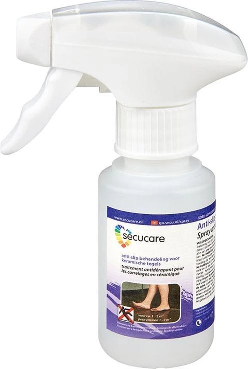 Secucare Anti Slip Spray 100ml - Antislip Voor Tegelvloeren 3 Secucare Anti Slip Spray 100ml - Antislip Voor Tegelvloeren