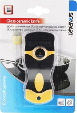 Scanpart Kookplaat Schraper - Schraapijzer - Radeermes - Voor Alle Glazen Kookplaten - Zoals Keramische Inductie En Halogeen Kookplaten - Kunststof - Vervangbaar Mesje - Krasvrij -Schoonmaakmiddelen Winkel 824x1200