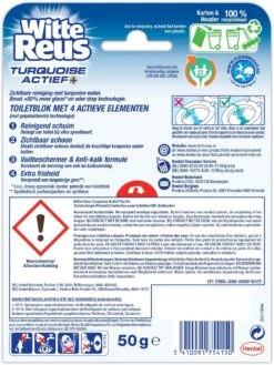 Witte Reus Turquoise Actief Toiletblok - Pacific - WC Blokjes Voordeelverpakking - 10 Stuks -Schoonmaakmiddelen Winkel 901x1200