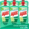 Ajax® Ajax Allesreiniger Limoen 6 X 1.25L - Voordeelverpakking -Schoonmaakmiddelen Winkel 960x1200 1